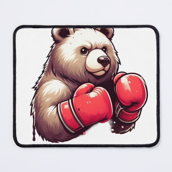Item preview, Red Gloves Cute Boxing Bear designed and sold by Martial-Art-23.