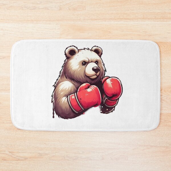 Item preview, Red Gloves Cute Boxing Bear designed and sold by Martial-Art-23.
