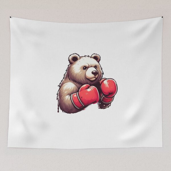 Item preview, Red Gloves Cute Boxing Bear designed and sold by Martial-Art-23.
