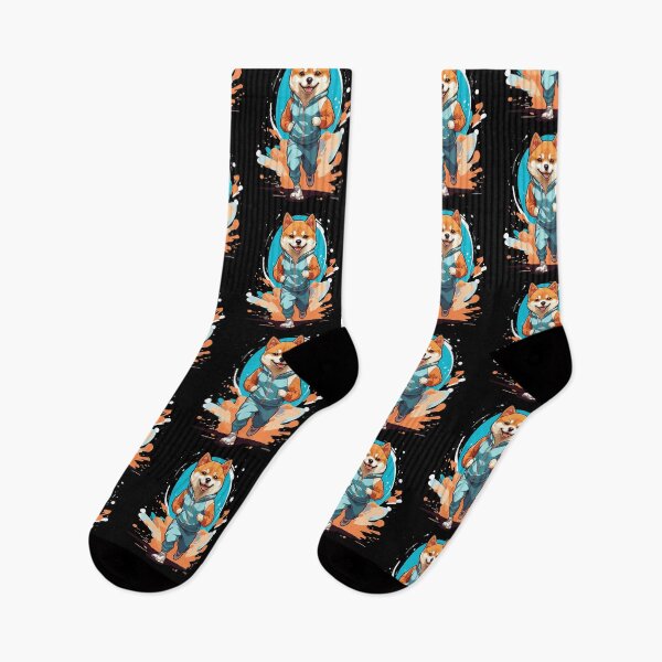 Item preview, Shiba Dog Streetwear Jogging Aesthetic Style designed and sold by LuminOrb.