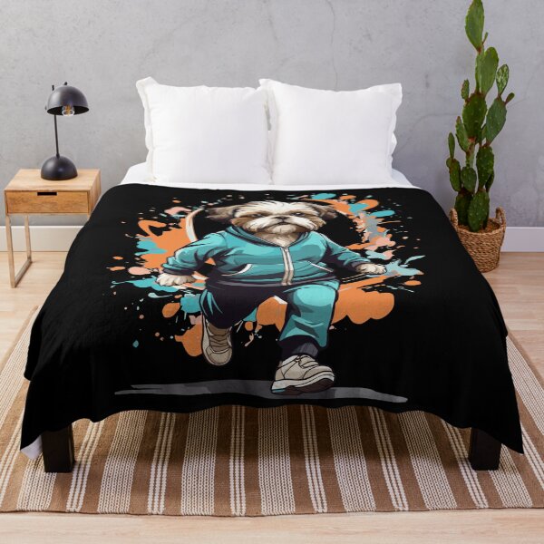 Item preview, Shih Tzu dog streetwear jogging aesthetic designed and sold by LuminOrb.