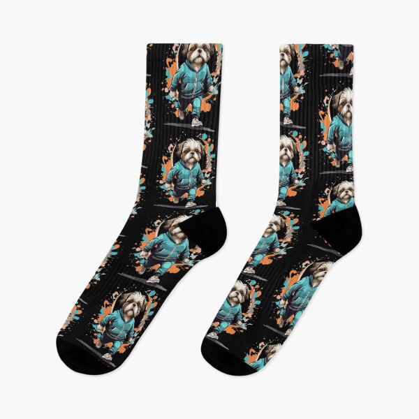 Item preview, Shih Tzu dog streetwear jogging aesthetic designed and sold by LuminOrb.