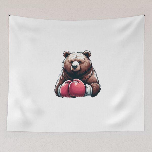Item preview, Red Gloves Boxing Bear designed and sold by Martial-Art-23.