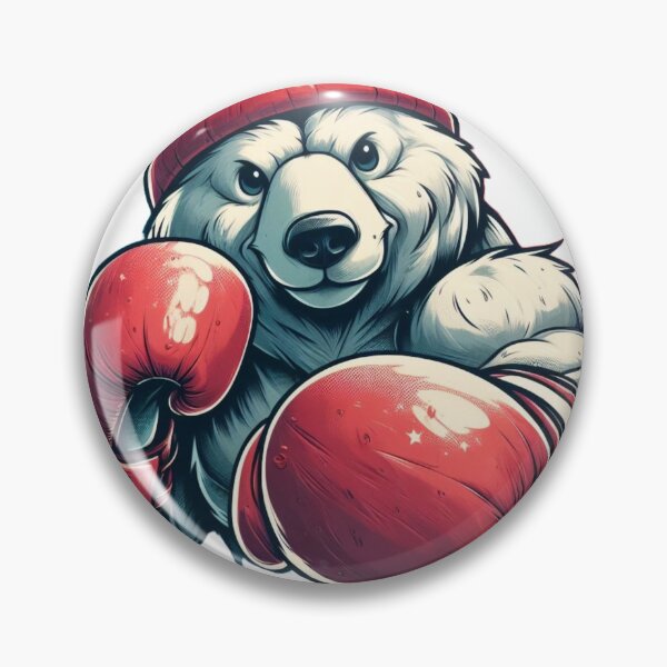 Item preview, Red Gloves and Hat Cool Cartoon Boxing Bear designed and sold by Martial-Art-23.