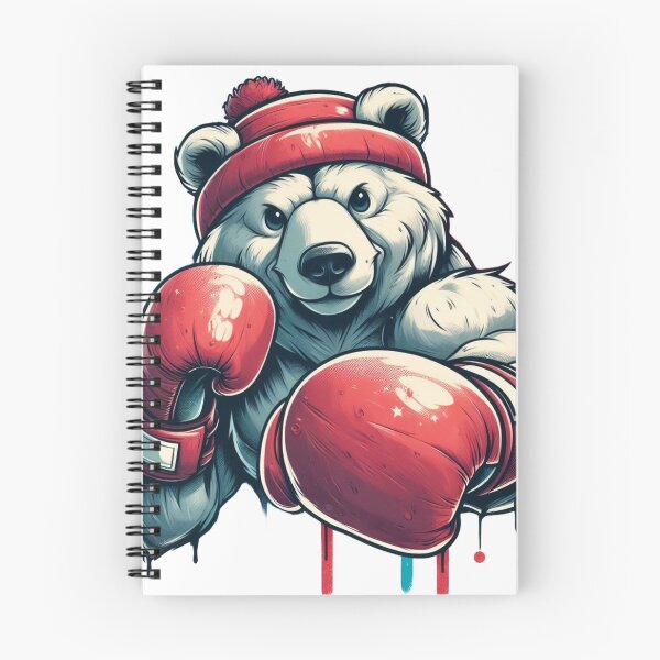 Item preview, Red Gloves and Hat Cool Cartoon Boxing Bear designed and sold by Martial-Art-23.