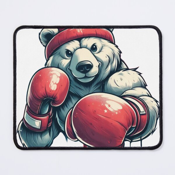 Item preview, Red Gloves and Hat Cool Cartoon Boxing Bear designed and sold by Martial-Art-23.