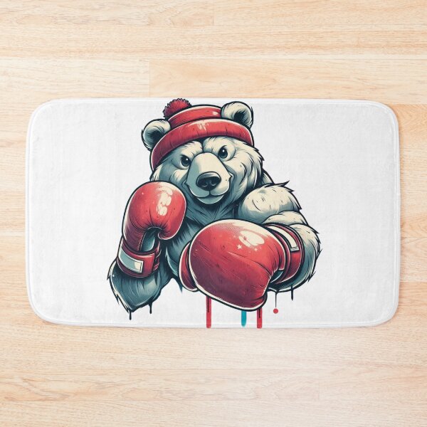 Item preview, Red Gloves and Hat Cool Cartoon Boxing Bear designed and sold by Martial-Art-23.