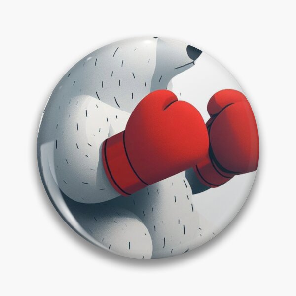 Item preview, Red Gloves Boxing White Bear on a Chair  designed and sold by Martial-Art-23.
