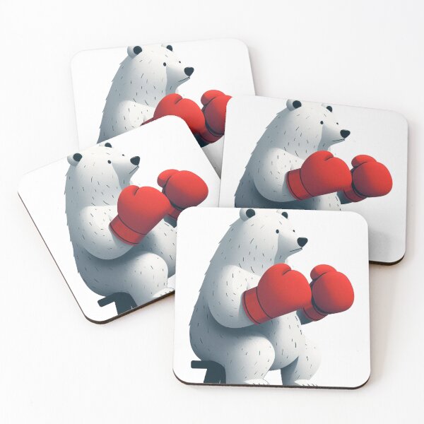 Item preview, Red Gloves Boxing White Bear on a Chair  designed and sold by Martial-Art-23.