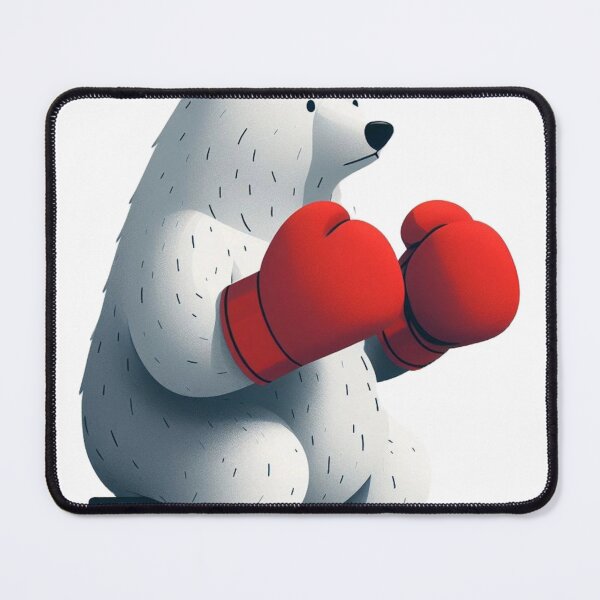 Item preview, Red Gloves Boxing White Bear on a Chair  designed and sold by Martial-Art-23.