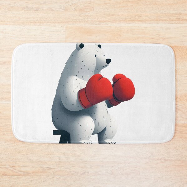 Item preview, Red Gloves Boxing White Bear on a Chair  designed and sold by Martial-Art-23.