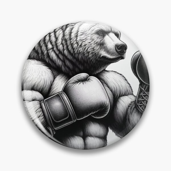 Item preview, Boxing Bear Classic Style Fight Position  designed and sold by Martial-Art-23.