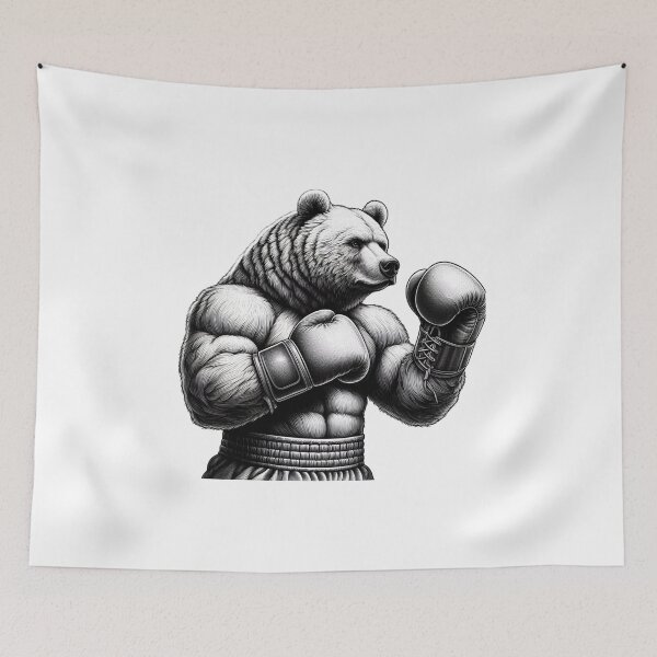 Item preview, Boxing Bear Classic Style Fight Position  designed and sold by Martial-Art-23.