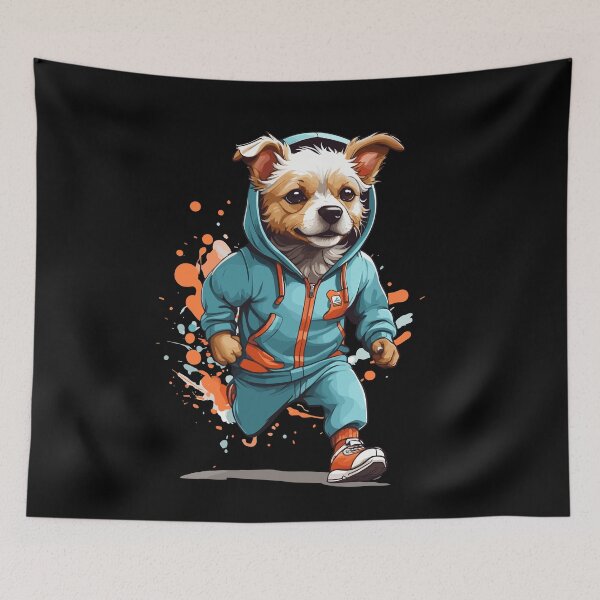 Item preview, Dog Streetwear Jogging Aesthetic Fitness Style designed and sold by LuminOrb.