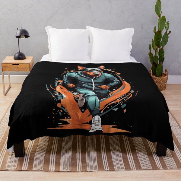 Item preview, Doberman dog streetwear jogging aesthetic designed and sold by LuminOrb.