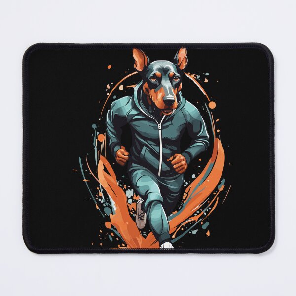 Item preview, Doberman dog streetwear jogging aesthetic designed and sold by LuminOrb.