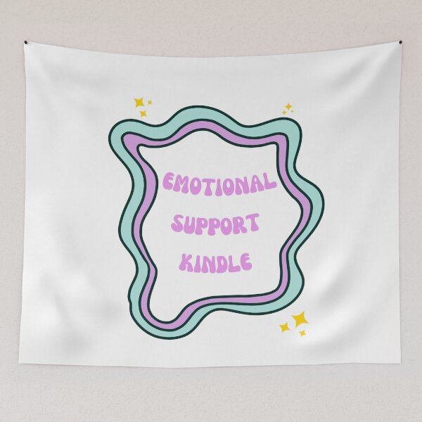 Item preview, Emotional Support Kindle Pink And Green designed and sold by MadeByJadex.