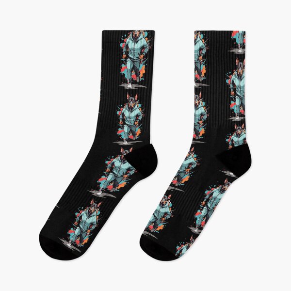 Item preview, Doberman dog streetwear jogging aesthetic designed and sold by LuminOrb.
