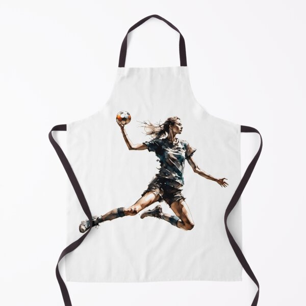 Item preview, watercolor silhouette of a woman handball player designed and sold by ranker666.