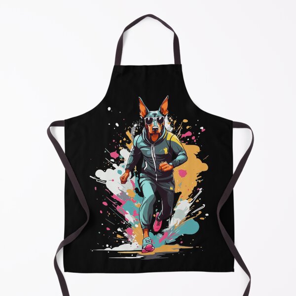 Item preview, Doberman dog streetwear running design designed and sold by LuminOrb.