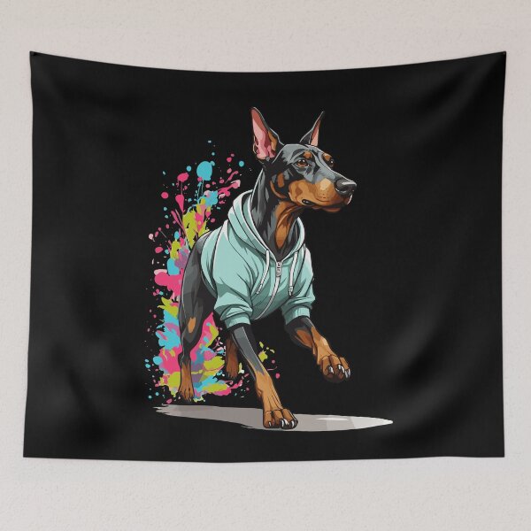 Item preview, Doberman dog streetwear aesthetic fitness designed and sold by LuminOrb.
