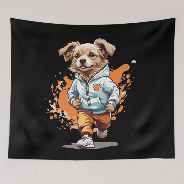 Item preview, Dog Streetwear Jogging Aesthetic Fitness Style designed and sold by LuminOrb.