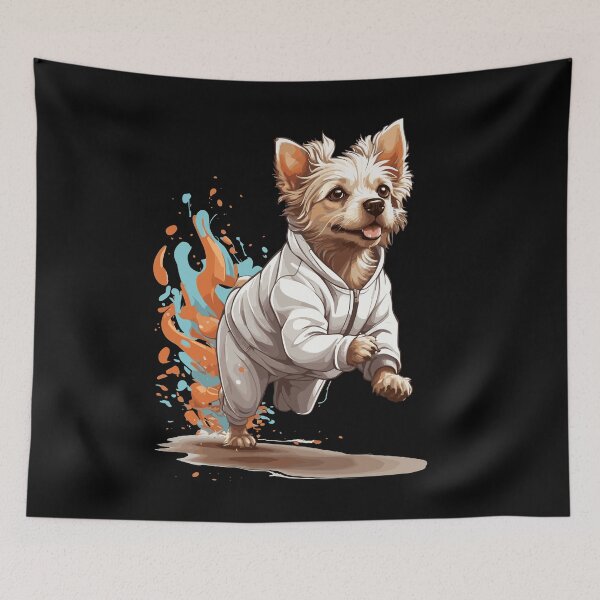 Item preview, Streetwear Dog Jogging Aesthetic Fitness Style designed and sold by LuminOrb.