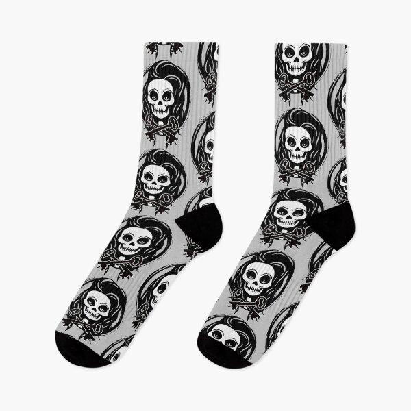 Item preview, Locksmith Female Skull and Crossed Keys Black Logo designed and sold by Nuletto.