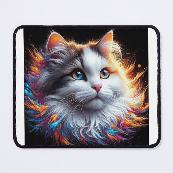 Item preview, Cute cat with blasting colours designed and sold by Aysarhaniya22.