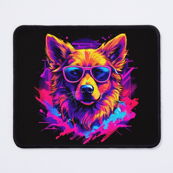 Item preview, Dog with glasses the canine expression of 'being fashionable is an art designed and sold by Pulsant Paintings.