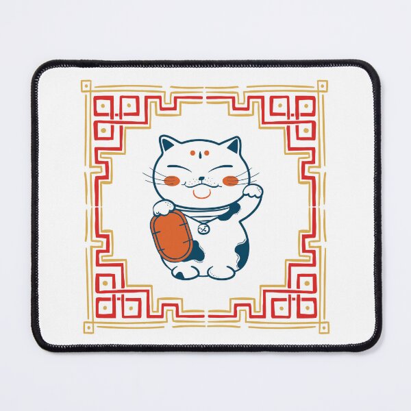 Item preview, cute chinese cat print chinese pattern designed and sold by Artsyclick.