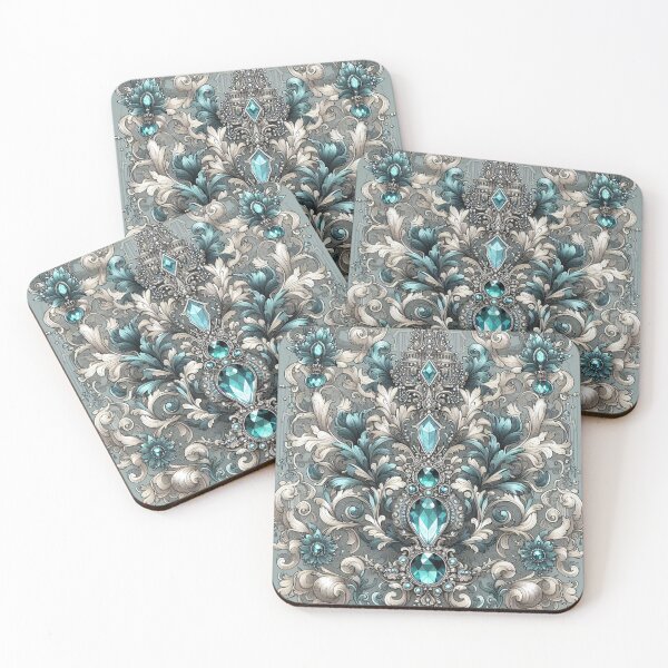 Item preview, Ocean Blue Jeweled Baroque designed and sold by DesignsByPrnces.