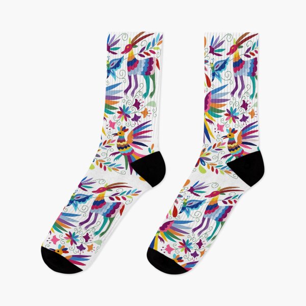 Item preview, Mexican Otomi white floral Pattern designed and sold by kavalenkavart.