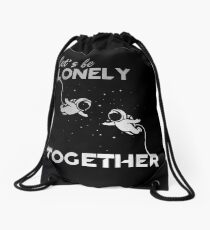 Lonely Together Drawstring Bag