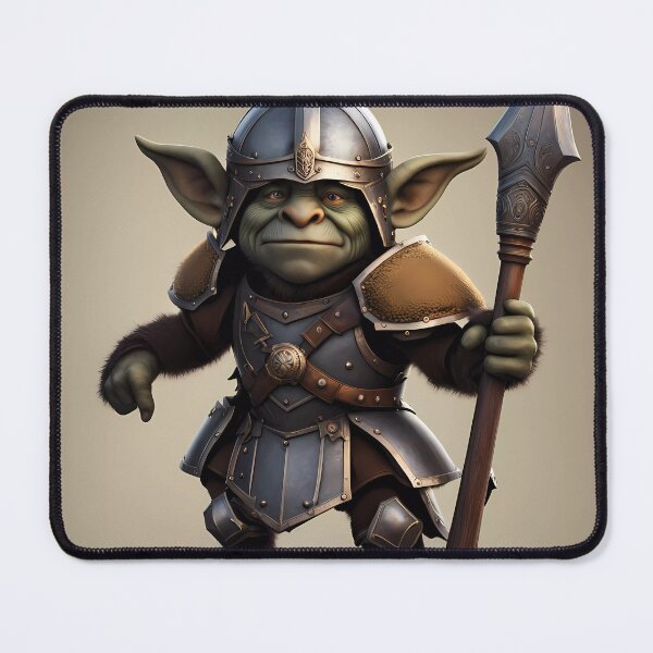 Item preview, small troll wearing medieval armour designed and sold by Colin Bentham.