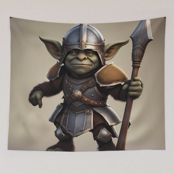 Item preview, small troll wearing medieval armour  designed and sold by Colin Bentham.