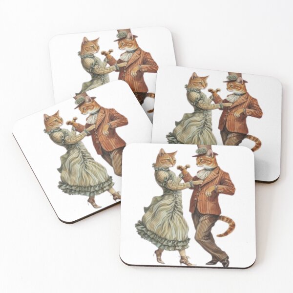 Item preview, "DANCING VINTAGE CAT". FUNNY MALE AND FEMALE CAT DANCING designed and sold by Obinne.