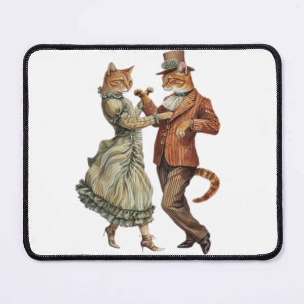 Item preview, "DANCING VINTAGE CAT". FUNNY MALE AND FEMALE CAT DANCING designed and sold by Obinne.