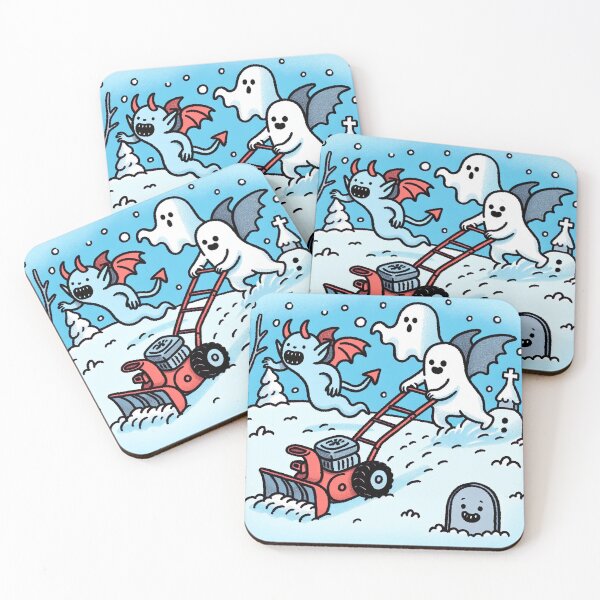 Item preview, Demon and Ghost Joy in the Snow with Snow Blower designed and sold by zzz888.