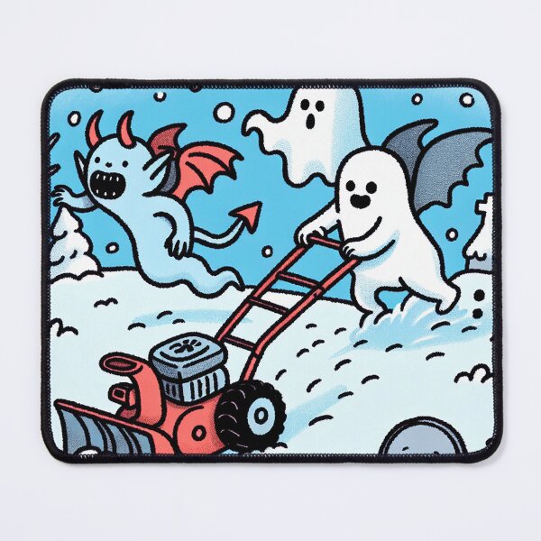 Item preview, Demon and Ghost Joy in the Snow with Snow Blower designed and sold by zzz888.