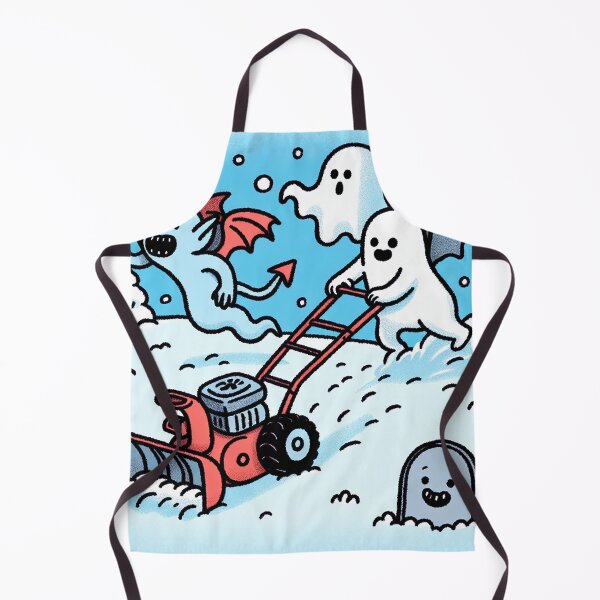 Item preview, Demon and Ghost Joy in the Snow with Snow Blower designed and sold by zzz888.