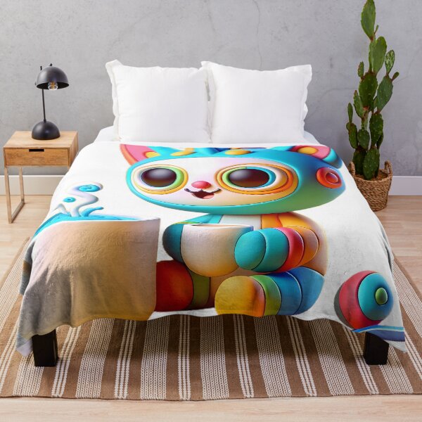 Item preview, Cute Whimsical Cat with Coffee - Vibrant Fantasy Creature Art Print designed and sold by aiart-cutegirl.