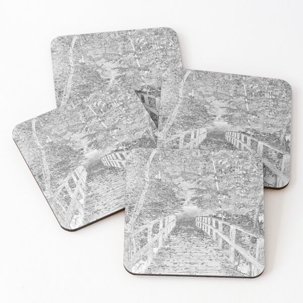 Item preview, white and black forest path designed and sold by Nunaprettyshop.