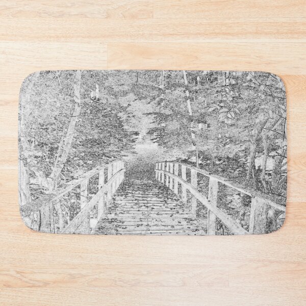Item preview, white and black forest path designed and sold by Nunaprettyshop.
