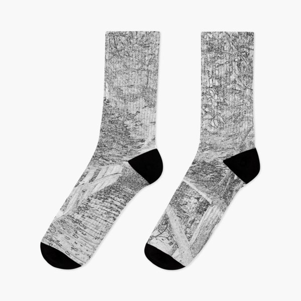 Item preview, white and black forest path designed and sold by Nunaprettyshop.