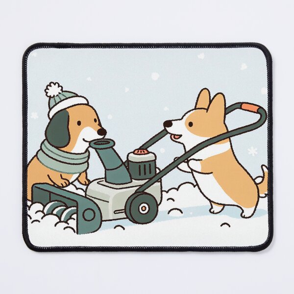 Item preview, Snow Blower Dynamic Duo of Dachshund and Corgi designed and sold by zzz888.