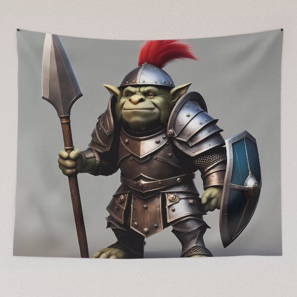 Item preview, small troll wearing medieval armour  designed and sold by Colin Bentham.