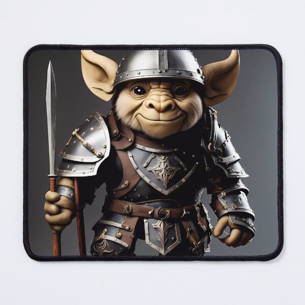 Item preview, small troll wearing medieval armour designed and sold by Colin Bentham.