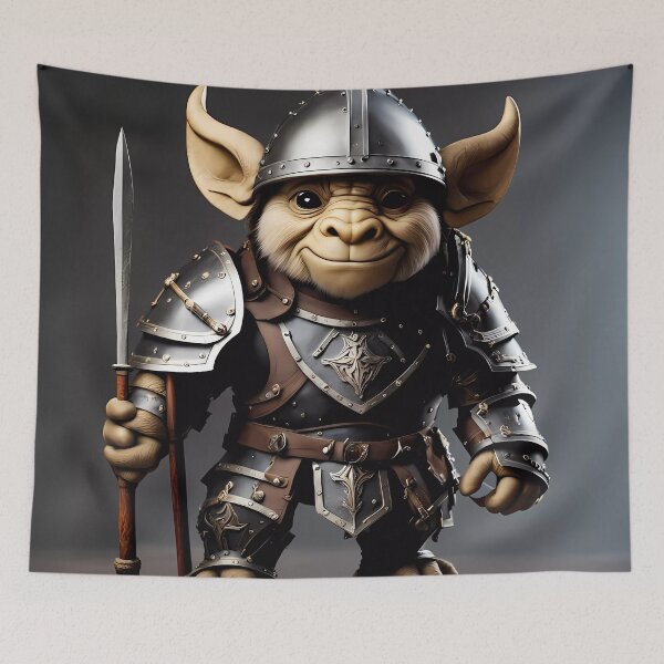 Item preview, small troll wearing medieval armour  designed and sold by Colin Bentham.