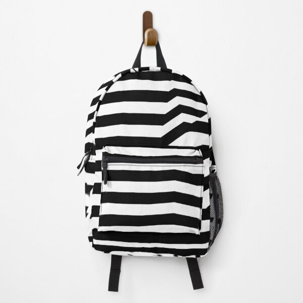 Item preview, Black & White stripes with crease line illusion designed and sold by Whimsy Trail Co.